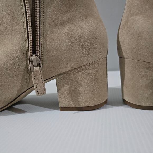 Cole Haan Elyse Ankle Bootie Womens 11 Latte Tan Suede Pointed Toe Dressy Heel - Picture 5 of 16